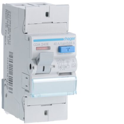 HAGER Aardlekschakelaar 2P 40A 30mA type A CDA240E