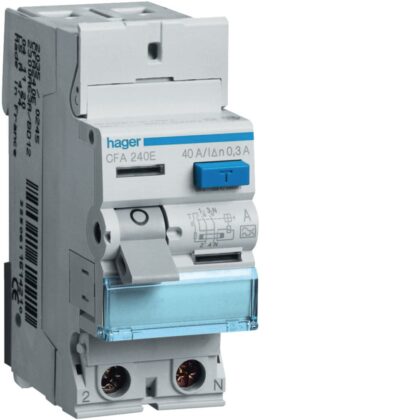 HAGER Aardlekschakelaar 2P 40A 300mA type A CFA240E