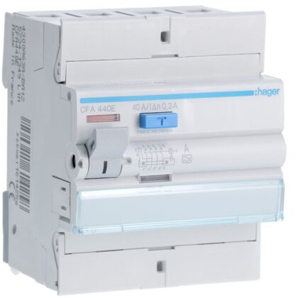 HAGER Aardlekschakelaar 4P 40A 300mA type A CFA440E