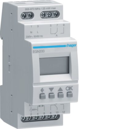 HAGER Multifunctionele bluetooth schakelklok 2 kanalen EGN200