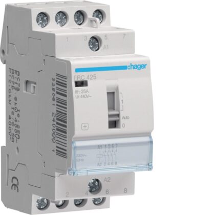 HAGER Contactor manuele bediening - 4x25A - 230V - 4NO ERC425