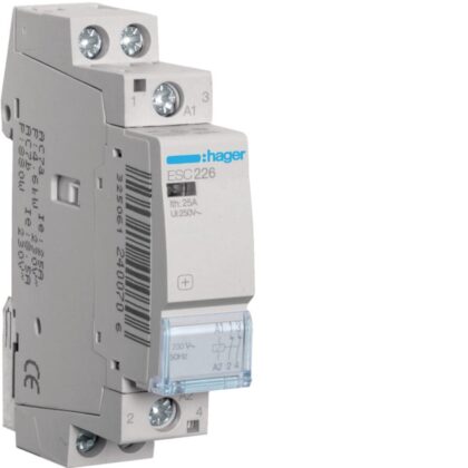 HAGER Contactor - 2x25A - 230V - 2NG ESC226