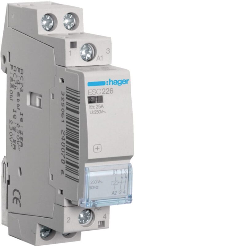 HAGER Contactor - 2x25A - 230V - 2NG ESC226