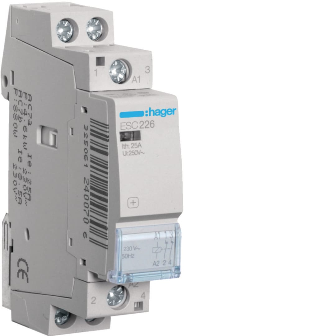 HAGER Contactor - 2x25A - 230V - 2NG ESC226