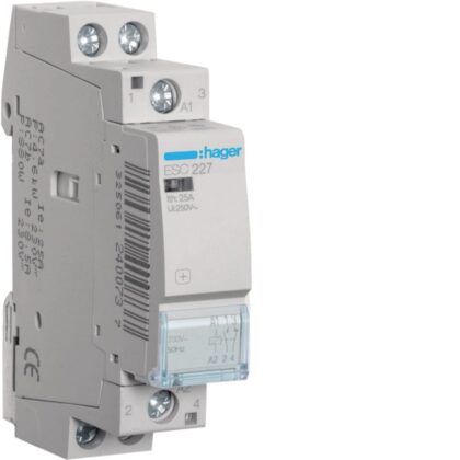 HAGER Contactor - 2x25A - 230V - 1NO+1NG ESC227