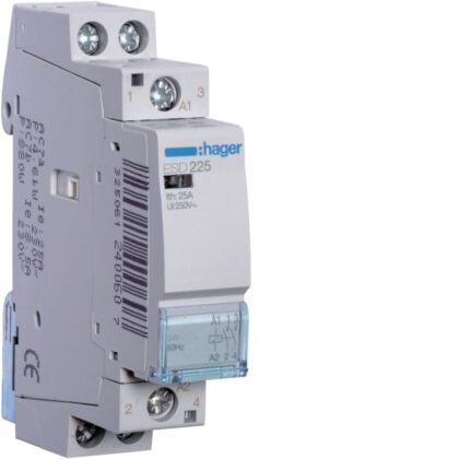 HAGER Contactor - 2x25A - 24V - 2NO ESD225