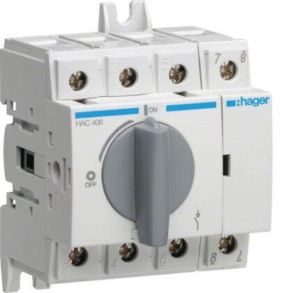 HAGER Hoofdschakelaar 4P - 80A HAC408