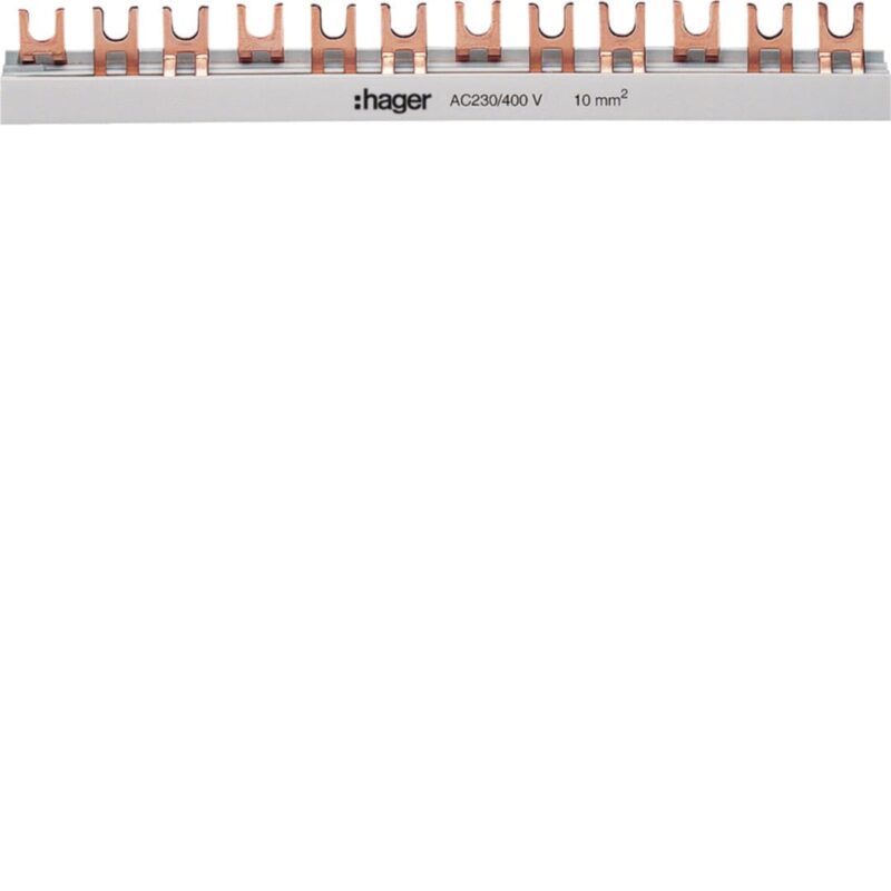 HAGER Overbruggingsbaar 3P 63A met vorken 10mm² 57M KDN363B