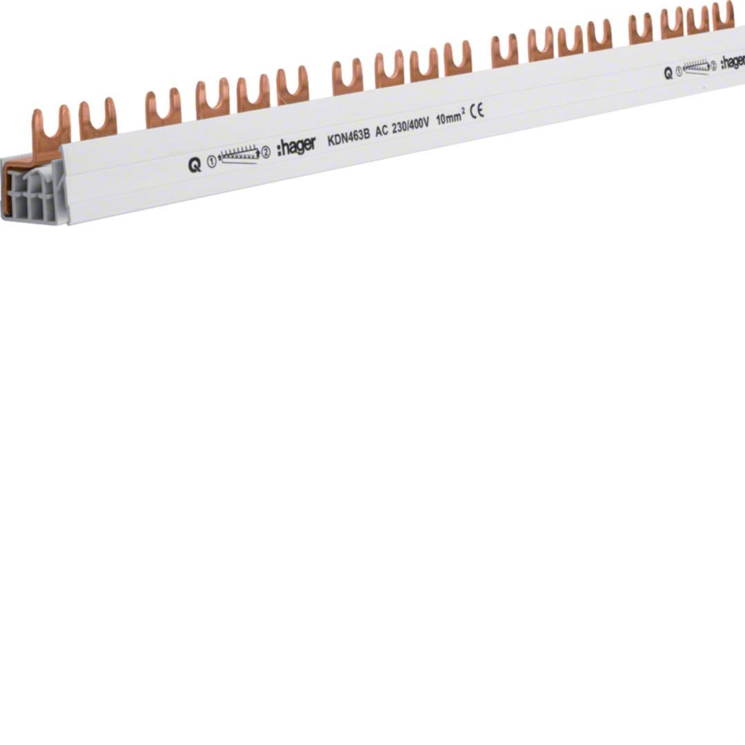 HAGER Overbruggingsbaar 4P 63A met vorken 10mm² 57M KDN463B
