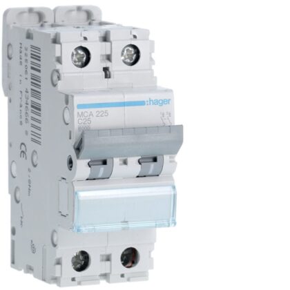 HAGER Automaat 6kA - C - 2P - 25A - 2M. MCA225