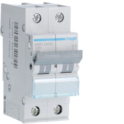 HAGER Automaat 3kA - C - 2P - 40A - 2M MWN240A