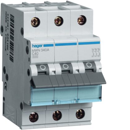 HAGER Automaat 3kA - C - 3P - 40A - 3M MWN340A