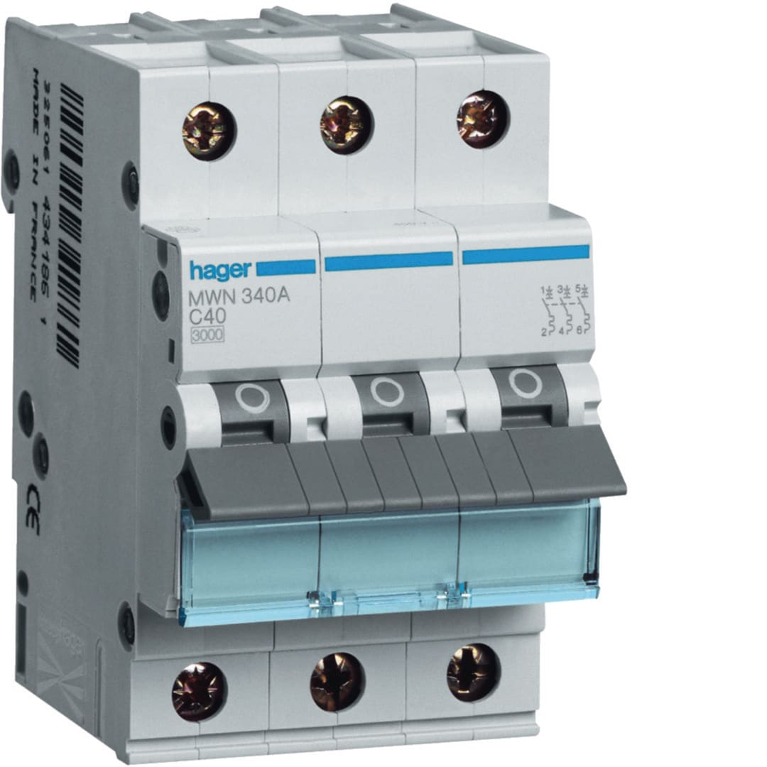 HAGER Automaat 3kA - C - 3P - 40A - 3M MWN340A