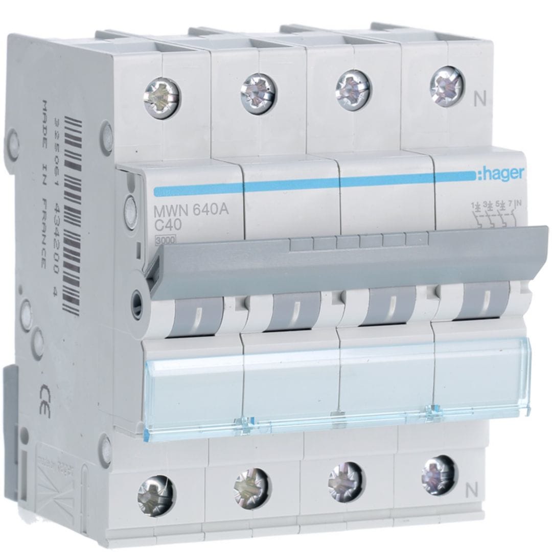 HAGER Automaat 3kA - C - 3P+N - 40A - 4M MWN640A