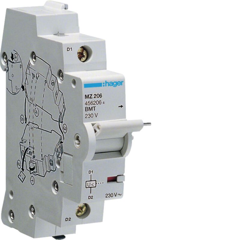 HAGER Minimumspanningsspoel - 230V AC MZ206