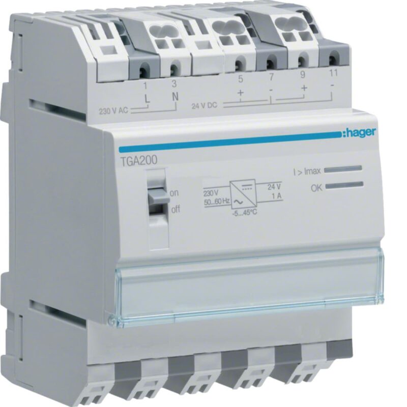 HAGER Voeding 24 V voor domovea server TGA200