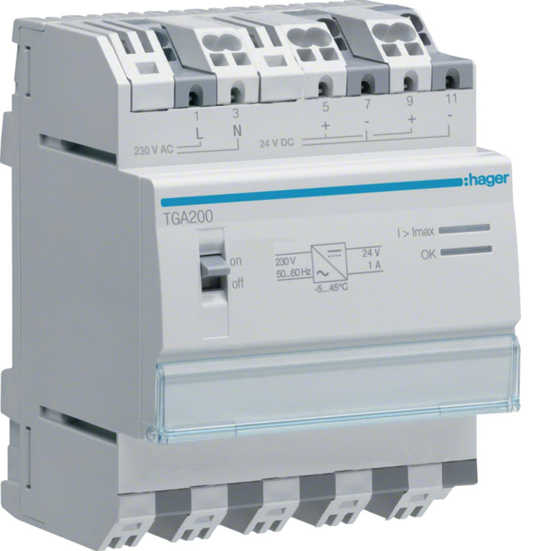 HAGER Voeding 24 V voor domovea server TGA200