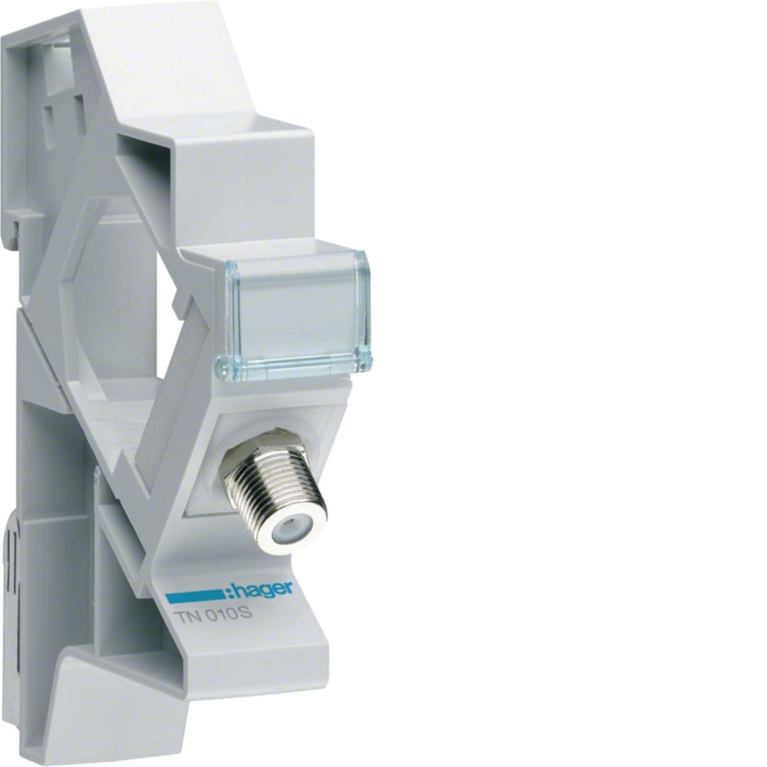 HAGER Connector type F + modulaire houder TN010S