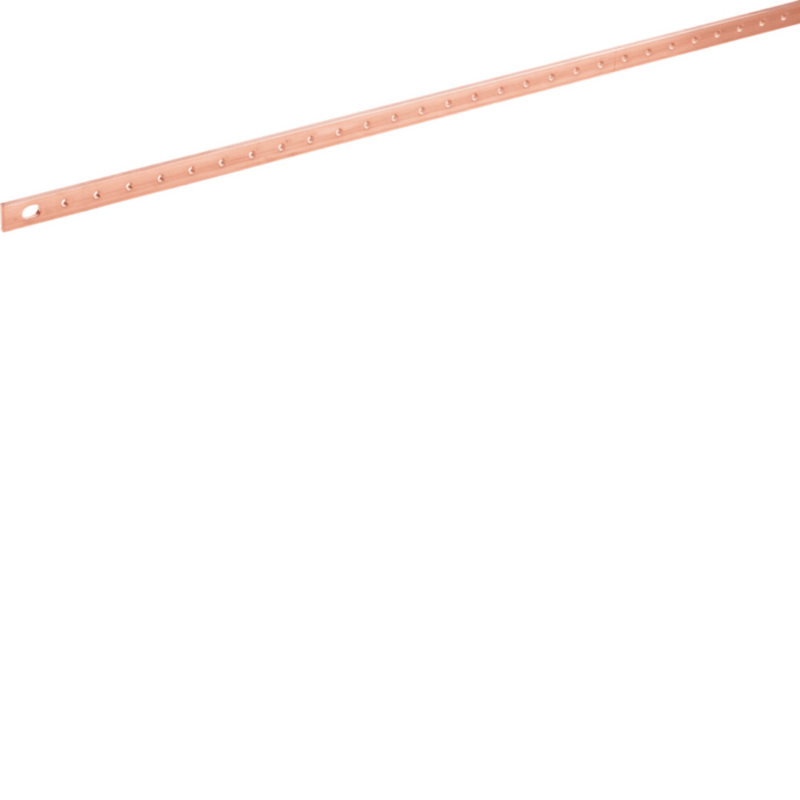 HAGER Cu baar 20x5mm met schroefdraad M6 lengte 1000mm UC832