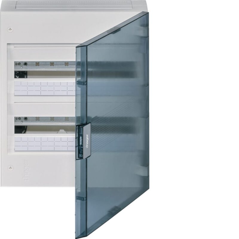 HAGER vega verdeelkast - 2R. - 36 M. - doorzichtige deur VB218R