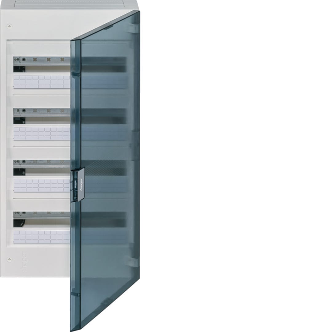 HAGER vega verdeelkast - 4R. - 72 M. - doorzichtige deur VB418R
