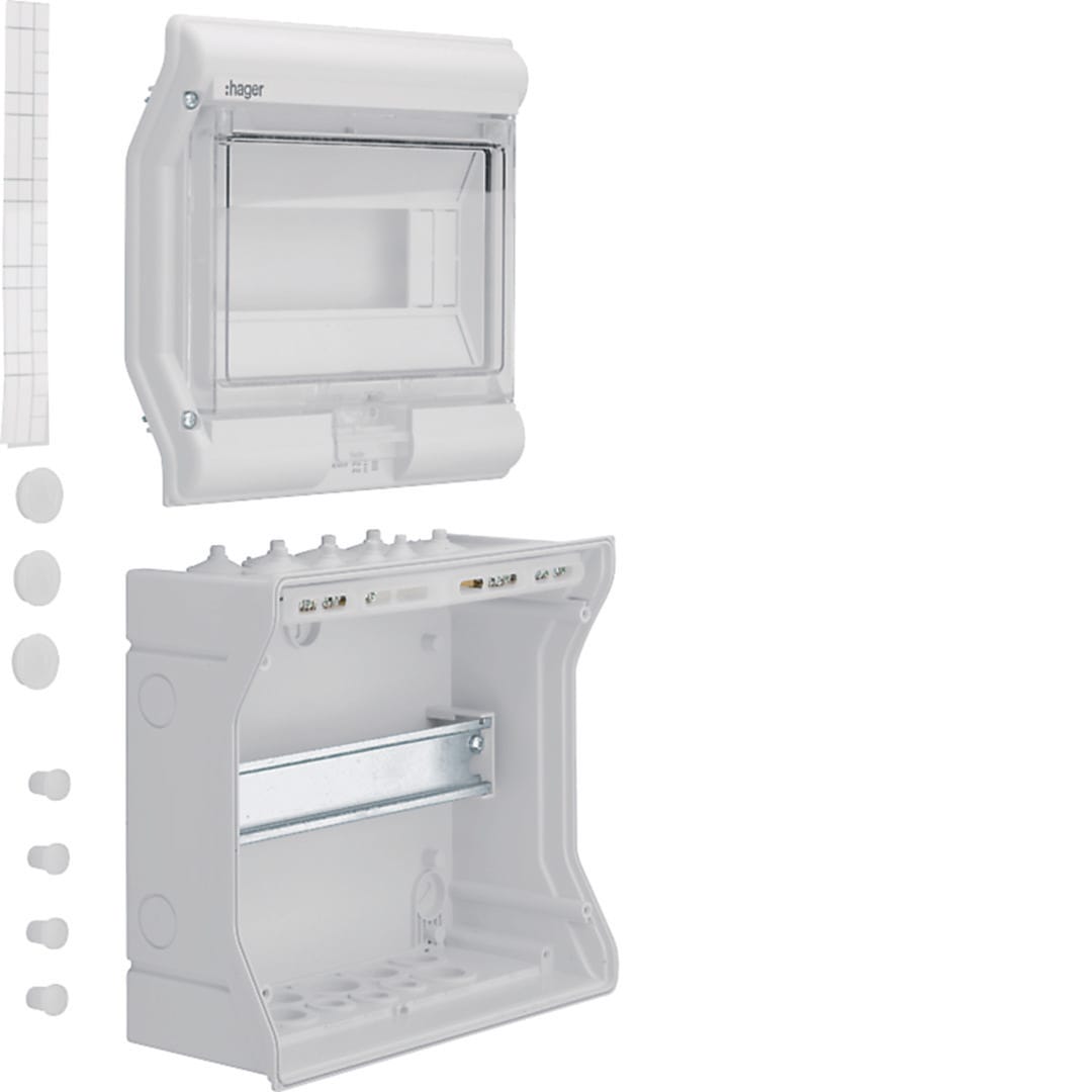 HAGER Waterdichte verdeelkast IP65 - 10 M. VE110M