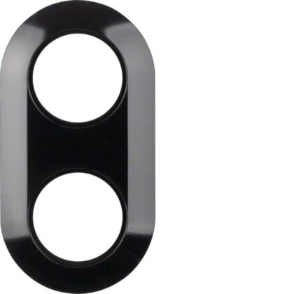 HAGER Afdekplaat pvc 2-voudig Serie 1930 zwart