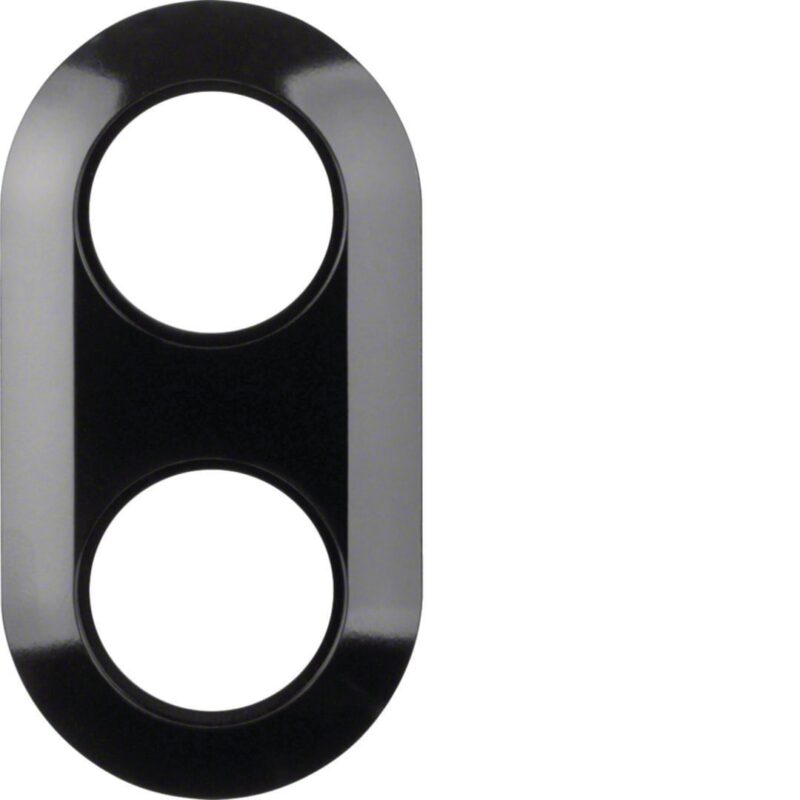HAGER Afdekplaat pvc 2-voudig Serie 1930 zwart