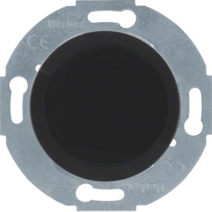 HAGER Blindplaat met metalen draagring vr Serie 1930 zwart