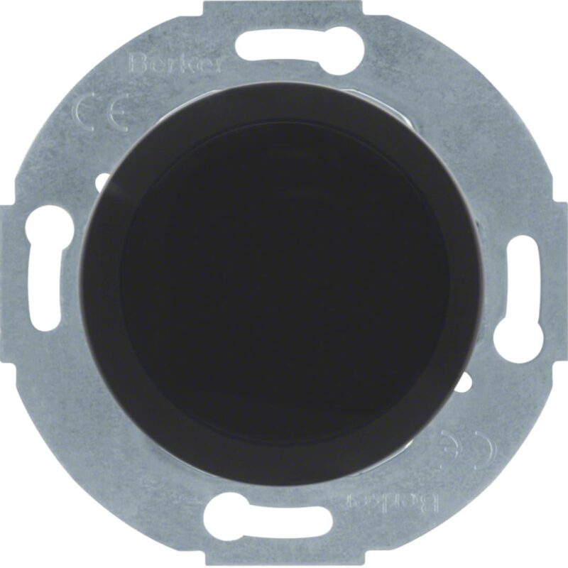 HAGER Blindplaat met metalen draagring vr Serie 1930 zwart