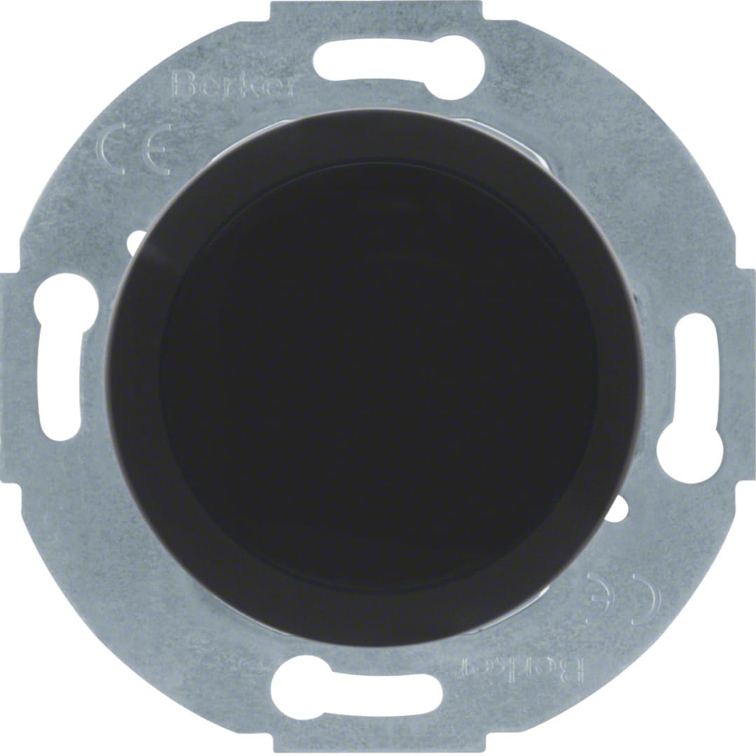 HAGER Blindplaat met metalen draagring vr Serie 1930 zwart