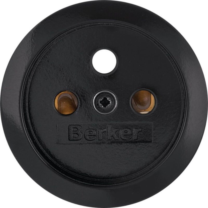 HAGER Afwerkingsset vr stopcontact met penaarde Serie 1930 zwart
