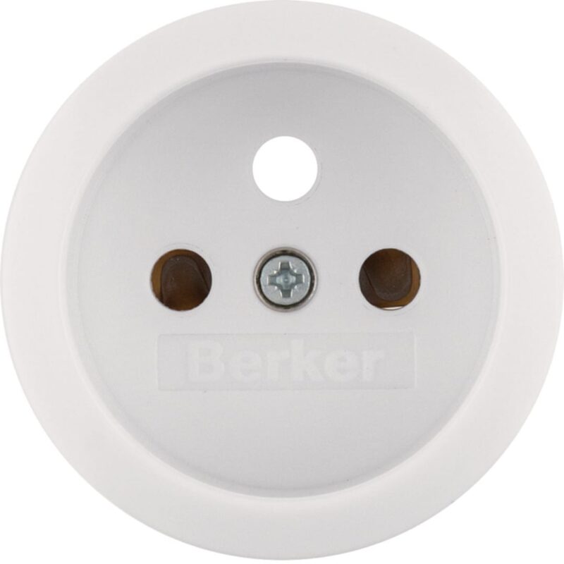 HAGER Afwerkingsset vr stopcontact met penaarde Serie 1930 polarwit