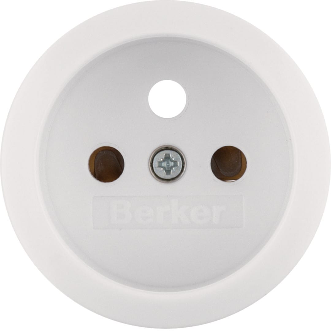 HAGER Afwerkingsset vr stopcontact met penaarde Serie 1930 polarwit