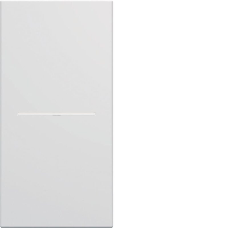 HAGER Centraalplaat schakelaar/drukknop met lampje gallery 1M polarwit WXD011B