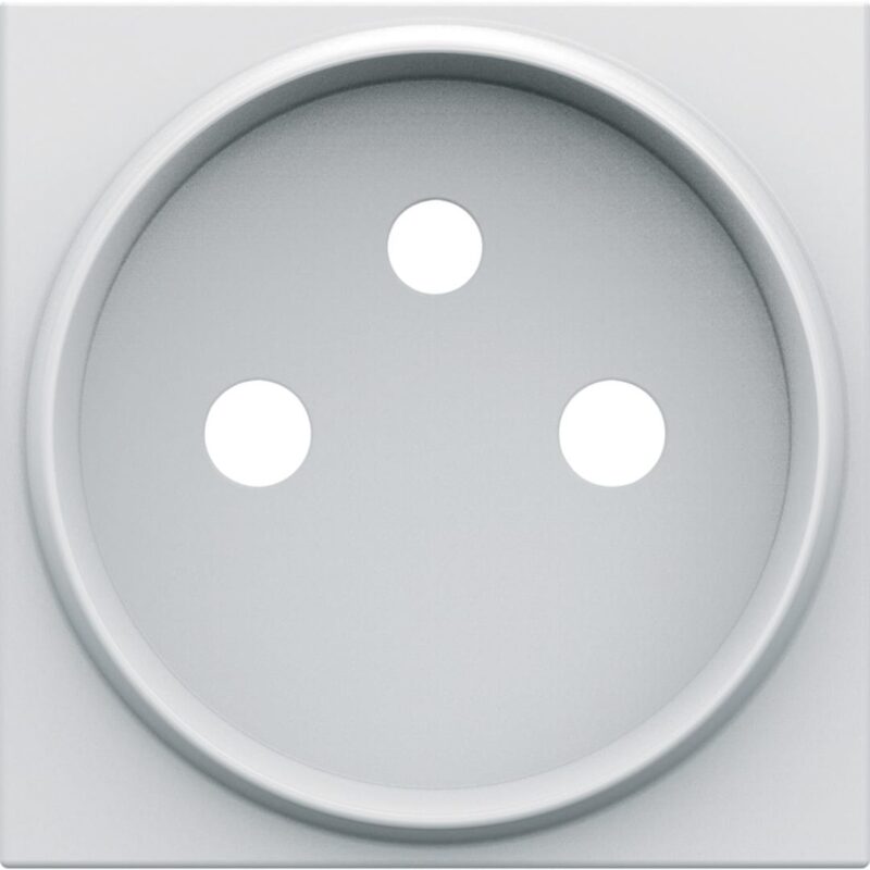 HAGER Centraalplaat voor stopcontact gallery 2P+A aansluiting onderaan polarwit WXD105B