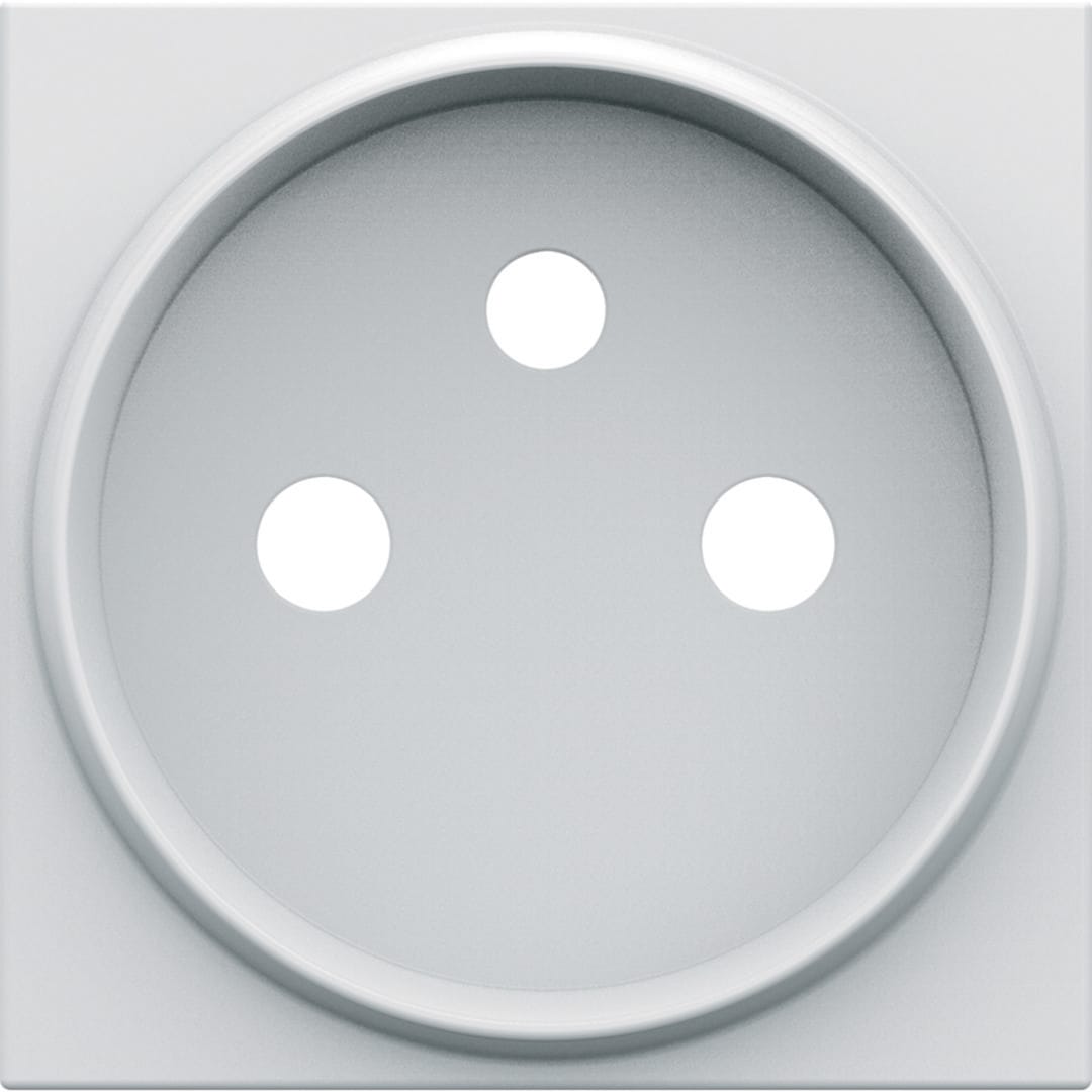 HAGER Centraalplaat voor stopcontact gallery 2P+A aansluiting onderaan polarwit WXD105B