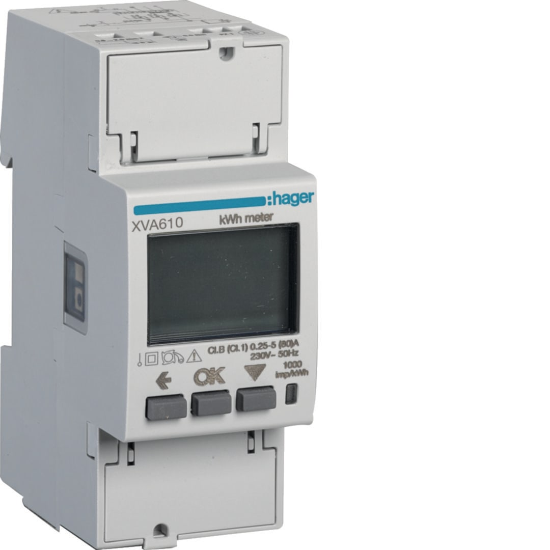HAGER Monofasige meter modubus - dynamisch laden XVA610