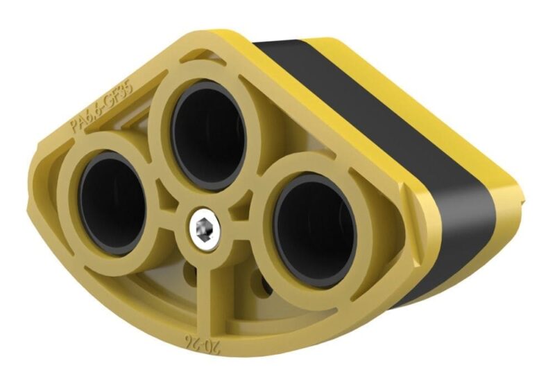 HAUFF Geel segment voor 3 kabels diameter 20 - 26 mm 3030300181