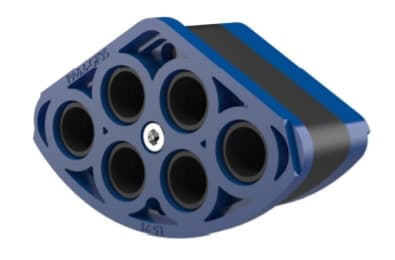 HAUFF Blauw segment voor 6 kabels diameter 15 - 21 mm 3030300182