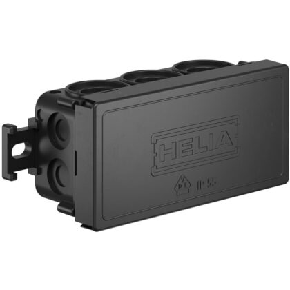 HELIA Opbouwdoos 89x42x37 mm - zwart RAL9005 - halogeenvrij 25066