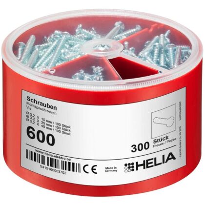 HELIA Schroevenbox 3x100 st (15/25/40 mm) Pozidriv 600