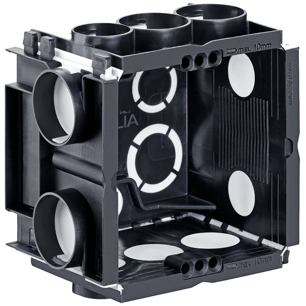 HELIA Inbouwdoos Q-range ECON 60x60x50 mm met 2 schroefgaten en 2 klauwvlakken 7522