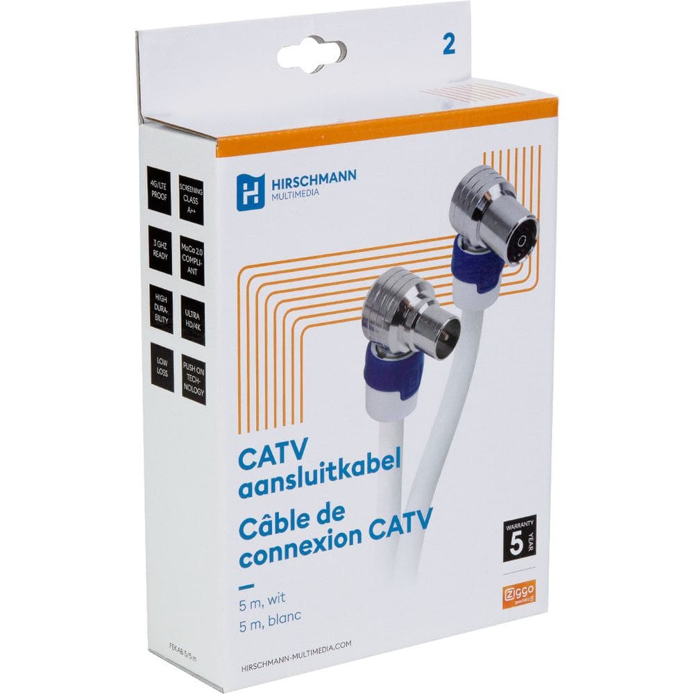 HIRSCHMANN CATV Aansluitkabel 4G/LTE Proof 5
