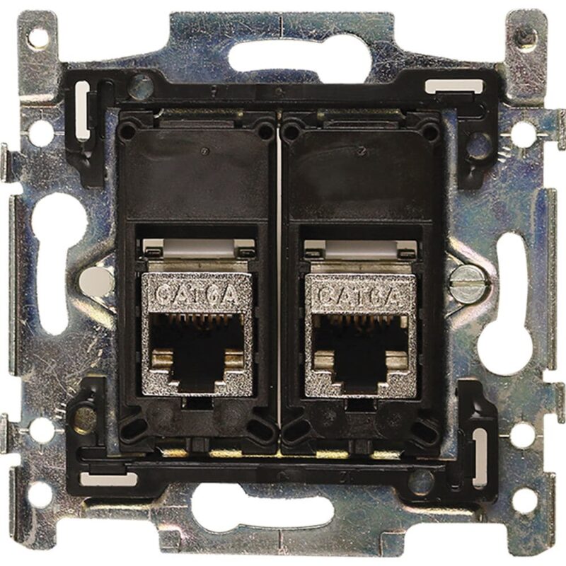 HIRSCHMANN Data wandcontactdoos 2x RJ 45 inbouw
