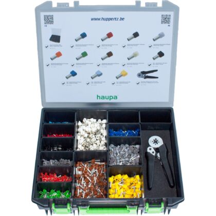 HUPPERTZ Assortiment adereindhulzen CRIMPBOX - 2000 adereindhulzen + perstang HUPsquare16 212806KIT