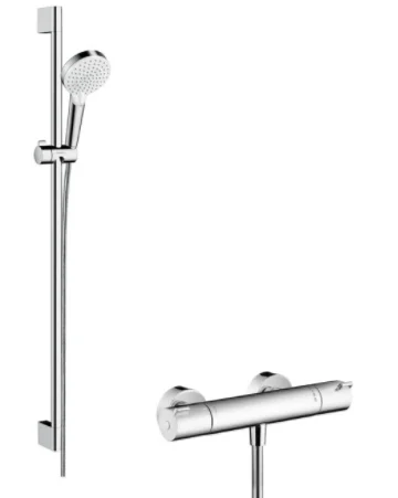 Hansgrohe Glijstangset Hansgrohe Crometta 900mm chroom 2func 27813400