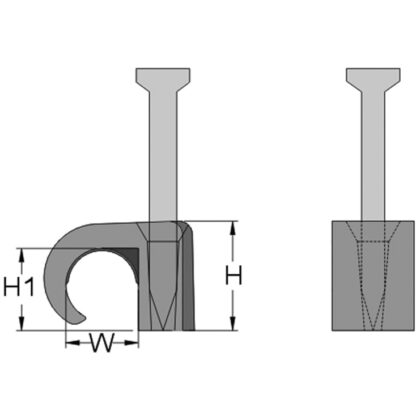 Haupa Kabelclip voor ronde kabel