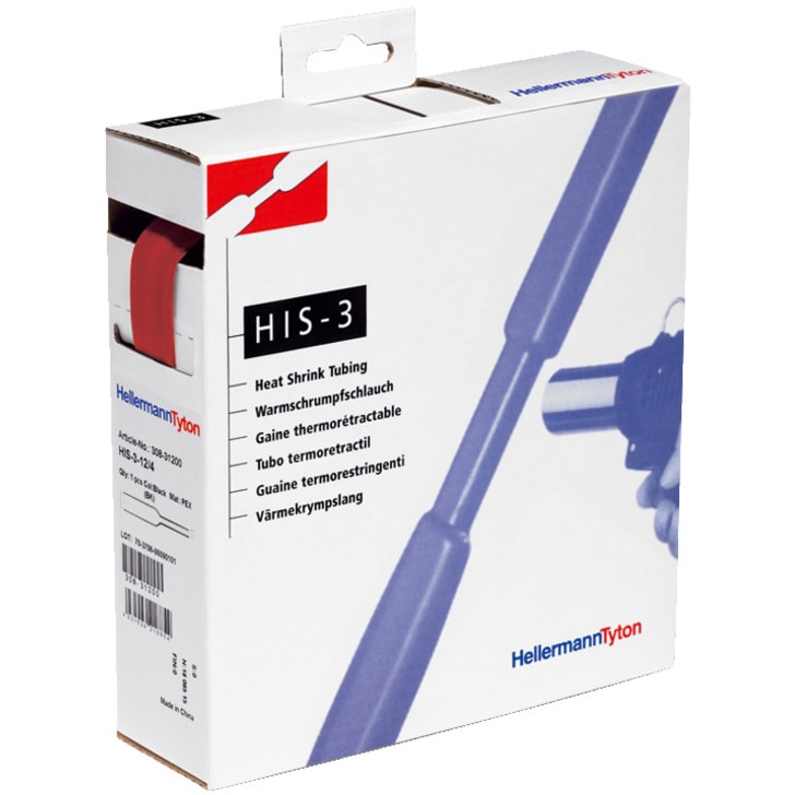 Hellermann Tyton Krimpkous 3:1 dispenserbox 6/2 rood 308-30602