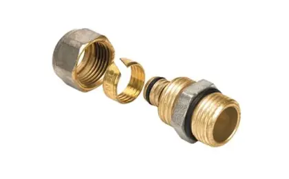Henco Knelovergangsstuk messing 16/2mm x 3/4" M (drink)water Henco 1-1605-S